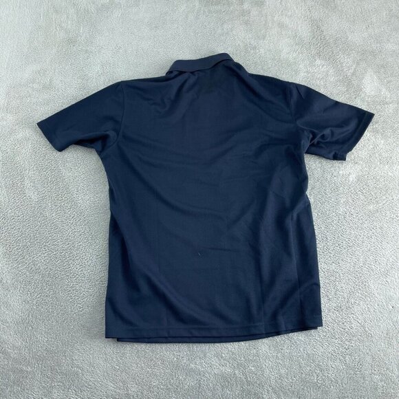 Clique Mens Navy Blue Polo Shirt L/G 100% Polyester Short Sleeve 2104 - Picture 2 of 8
